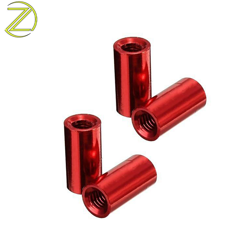Custom Red Anodized Standoff Spacers